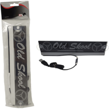 ENSEIGNE LED 30X6CM RGB OLD SKOOL WHEEL AVEC PRISE USB