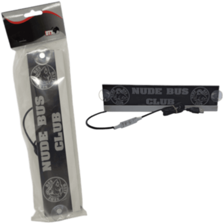 ENSEIGNE LED 30X6CM RGB NUDE BUS AVEC PRISE USB