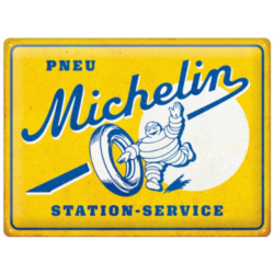 ENSEIGNE METAL 30X40 MICHELIN PNEU STATION-SERVICE