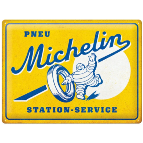 ENSEIGNE METAL 30X40 MICHELIN PNEU STATION-SERVICE