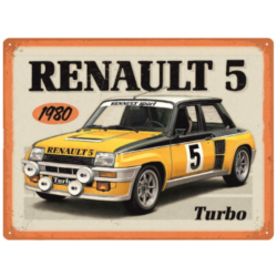 ENSEIGNE METAL 30X40 RENAULT R5 TURBO 1980