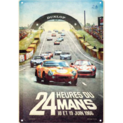 ENSEIGNE METAL 20X30 24H LE MANS - RACING POSTER 1966