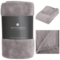 PLAID MICROFIBRE GRIS 125X150CM
