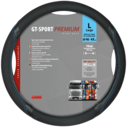 COUVRE VOLANT GT SPORT PREMIUM L 46/48CM N/B