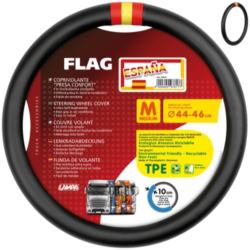 COUVRE VOLANT FLAG ESPAGNE M 44/46CM EN SKEENTEX