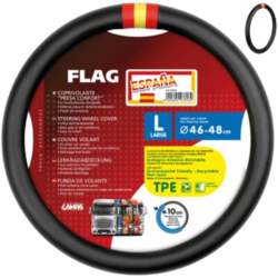 COUVRE VOLANT FLAG ESPAGNE L 46/48CM EN SKEENTEX