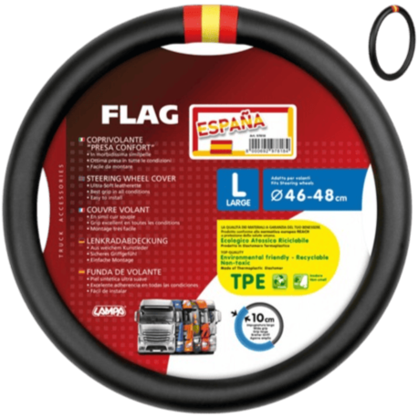 COUVRE VOLANT FLAG ESPAGNE L 46/48CM EN SKEENTEX
