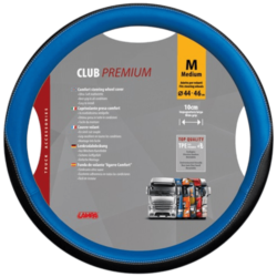 COUVRE VOLANT CLUB PREMIUM M 44/46CM BLEU
