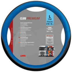 COUVRE VOLANT CLUB PREMIUM L 46/48CM BLEU
