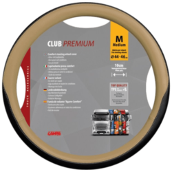 COUVRE VOLANT CLUB PREMIUM M 44/46CM BEIGE