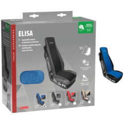 COUVRE SIEGE ELISA BLEU/NOIR