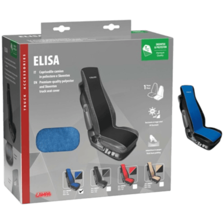 COUVRE SIEGE ELISA BLEU/NOIR
