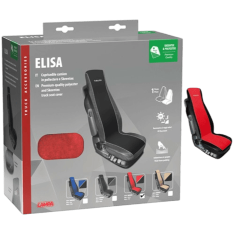 COUVRE SIEGE ELISA ROUGE/NOIR