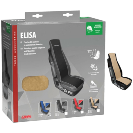 COUVRE SIEGE ELISA BEIGE/NOIR