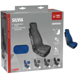 COUVRE SIEGE SILVIA COTON BLEU