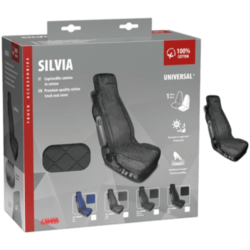 COUVRE SIEGE SILVIA COTON GRIS