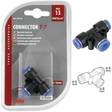 RACCORD SOUFFLETTE T-7 6-8MM