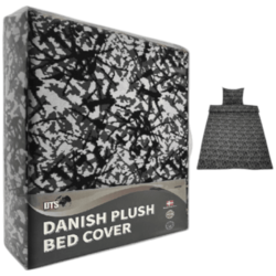 HOUSSE DE COUETTE TISSU DANOIS GRIS 140x200cm AVEC TAIE D'OREILLER