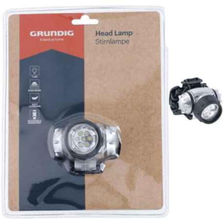 LAMPE FRONTALE 7 LEDS GRUNDIG