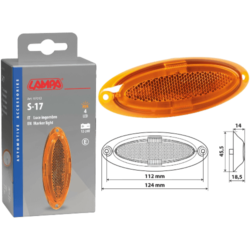 FEU DE GABARIT S-17 4 LEDS 12/24V ORANGE