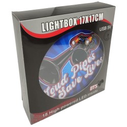 ENSEIGNE LUMINEUSE LOUD PIPES SAVE LIVES BLUE 17X17 USB
