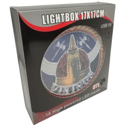 ENSEIGNE LUMINEUSE VIKINGS PLUCHE RED 17X17 USB