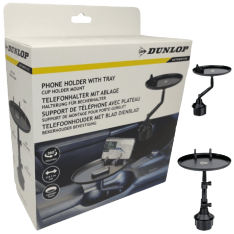SUPPORT TELEPHONE AVEC PLATEAU POUR PORTE GOBELET DUNLOP