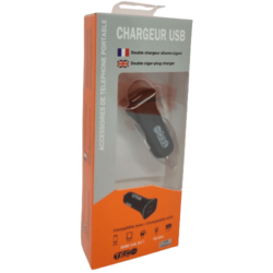 CHARGEUR AC NOIR 2500MA 2 SORTIES USB TEC