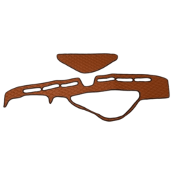 COUVRE TABLEAU DE BORD MARRON LISERE BEIGE GAMA T