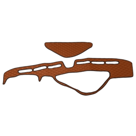 COUVRE TABLEAU DE BORD MARRON LISERE BEIGE GAMA T
