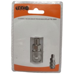 CONNECTEUR DROIT 6MM TEC