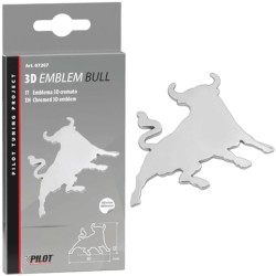 EMBLEME CHROME 3D TAUREAU